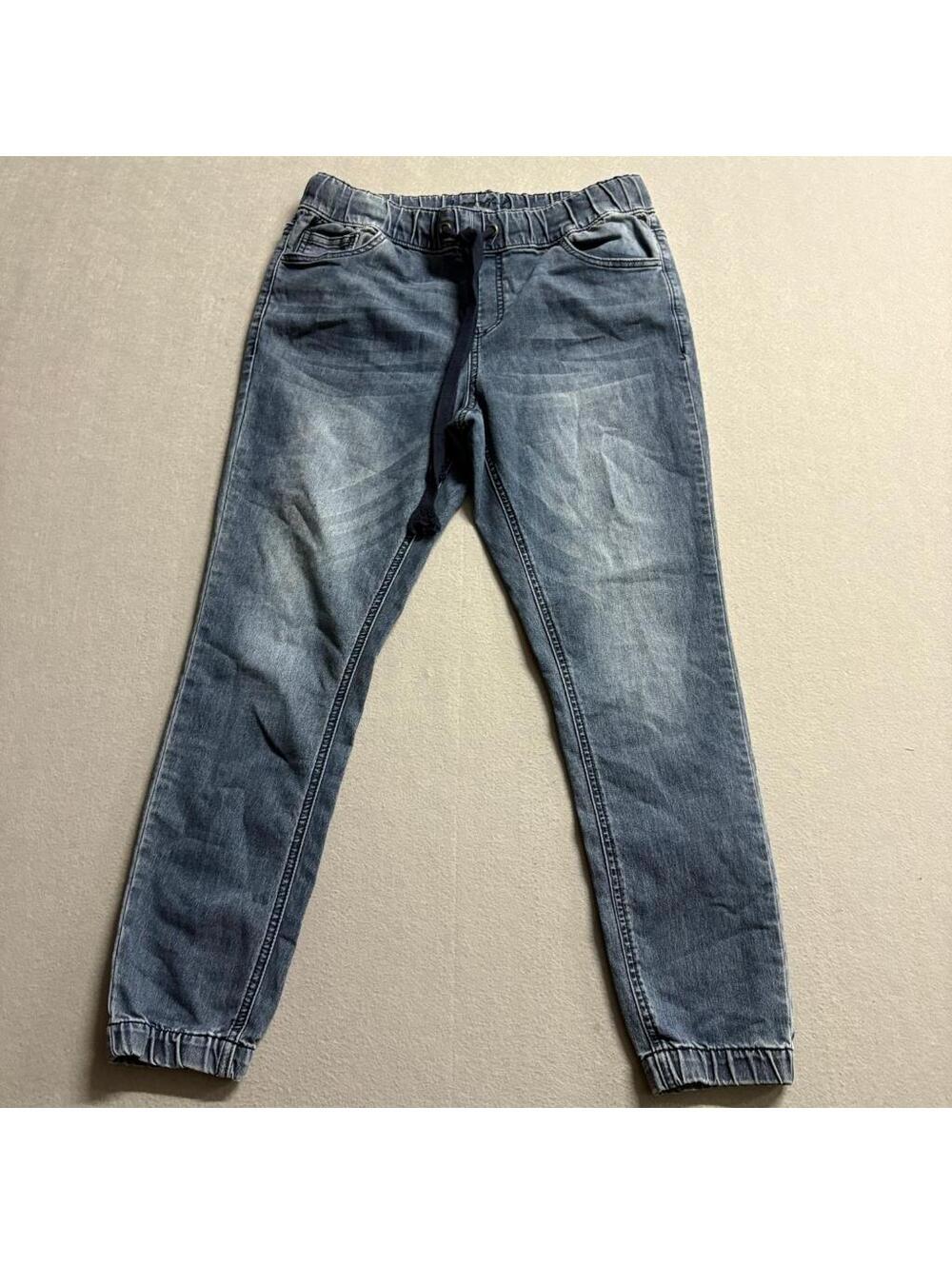 Copper Key Denim Joggers Girls Size 10 Blue Elastic Waist Drawstring Jeans